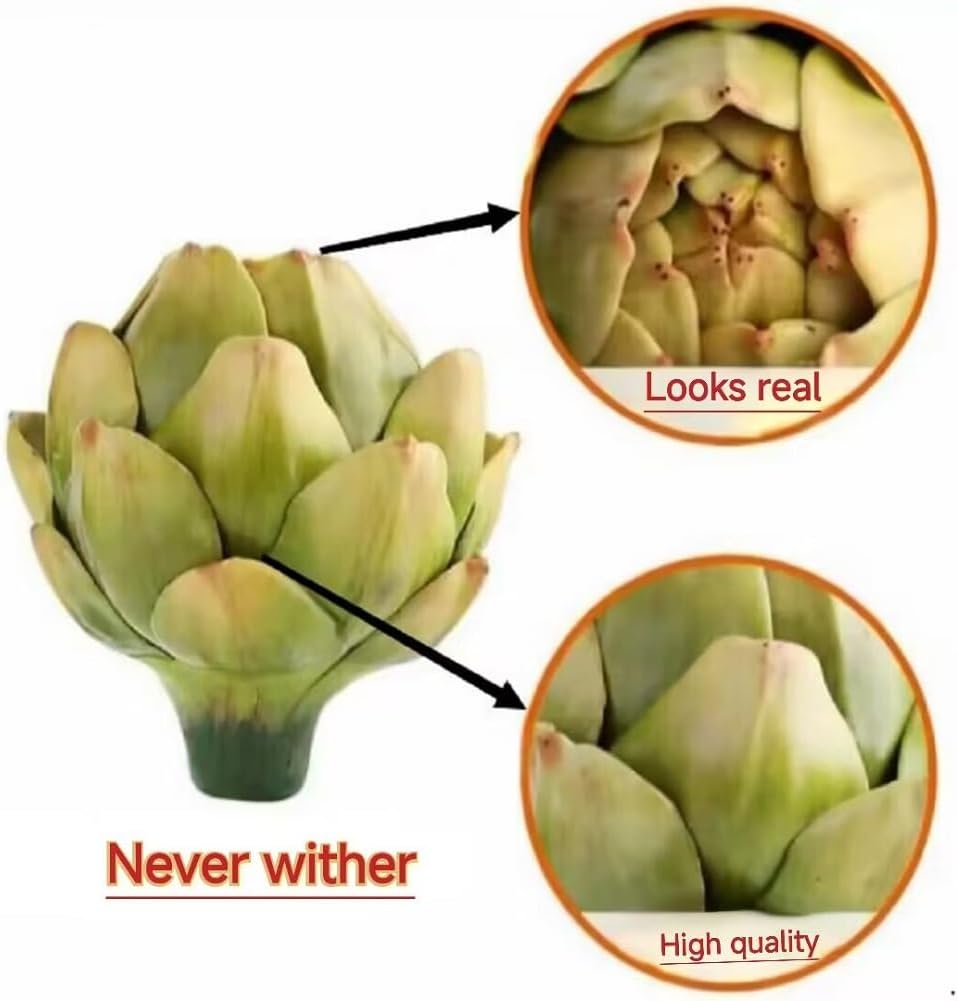 WESAPPINC Large Artificial Artichoke for Kitchen Decor