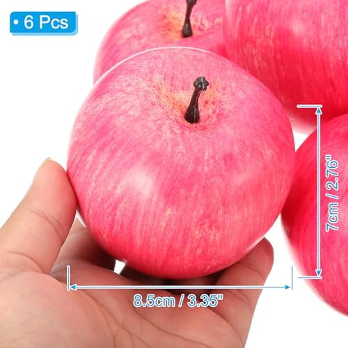 PATIKIL 6 Pcs Artificial Pink Apple Decor