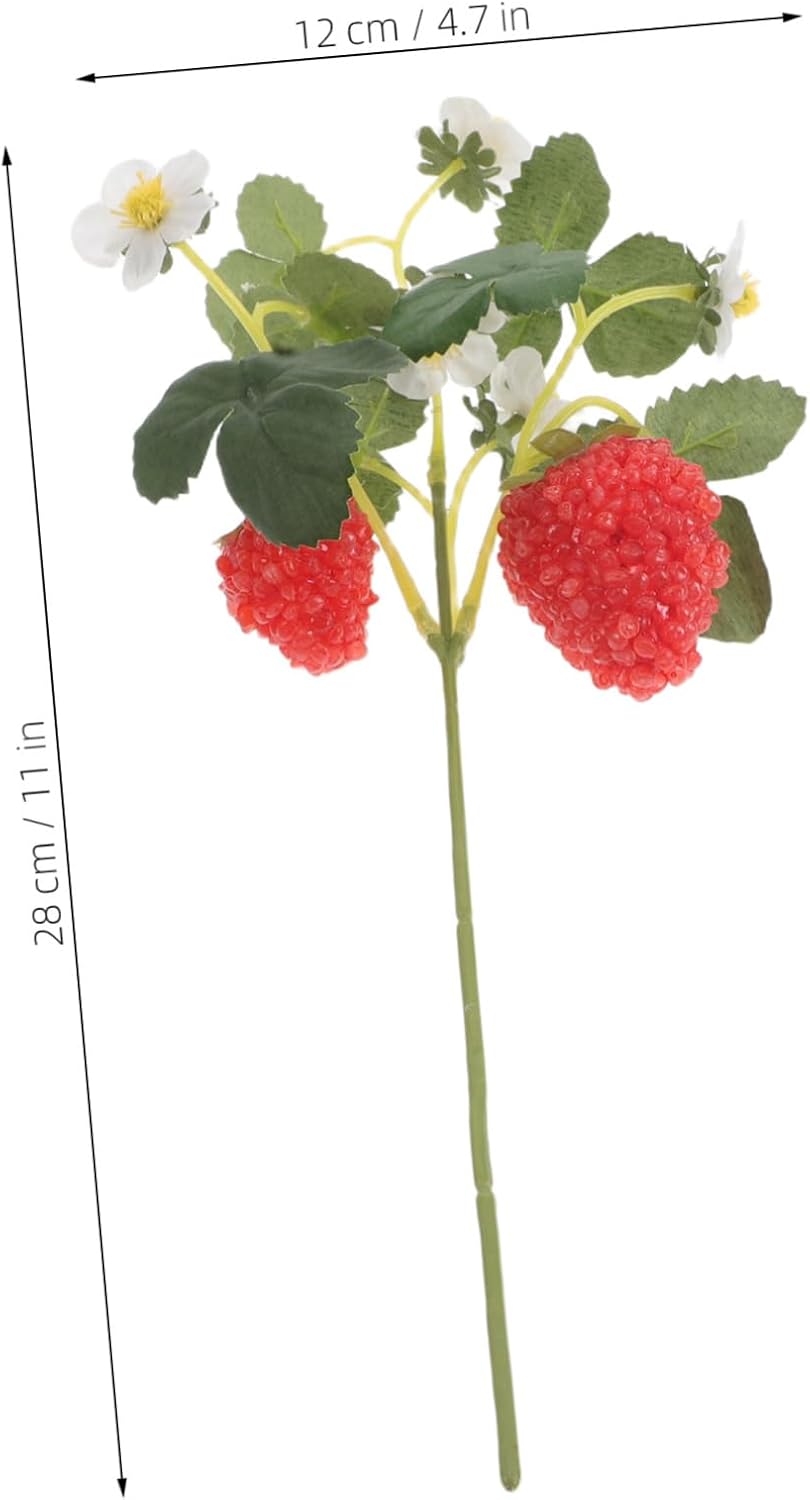 GLEAVI 5pcs Artificial Strawberry Plant Decor