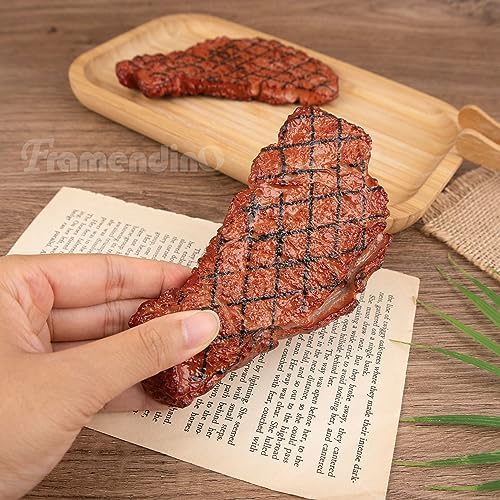 Framendino 2 Pack Artificial Steak for Display and Photography