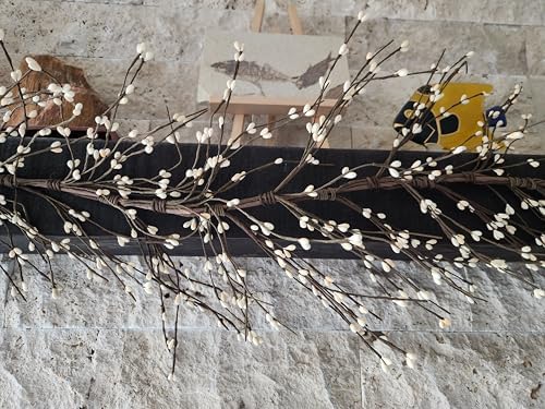White Berries Garland 55 Ft for Home Decor