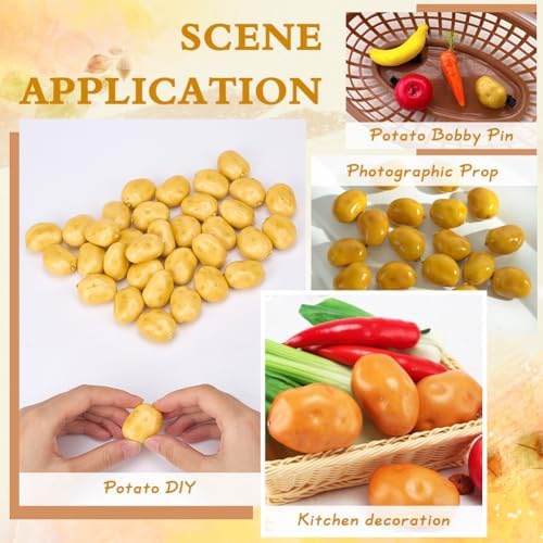 GORGECRAFT 40Pcs Artificial Foam Potatoes Decor Food