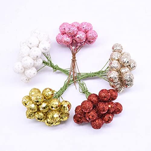 12mm Frosted Artificial Berries 100pcs for Home Decor