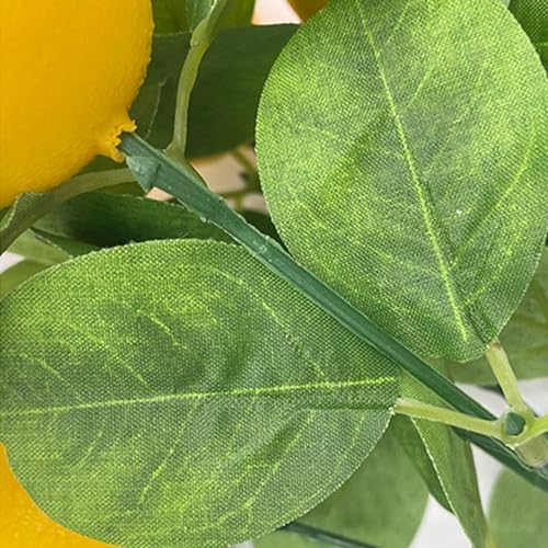 2 Pack Artificial Lemon Branches with 5 Faux Lemons