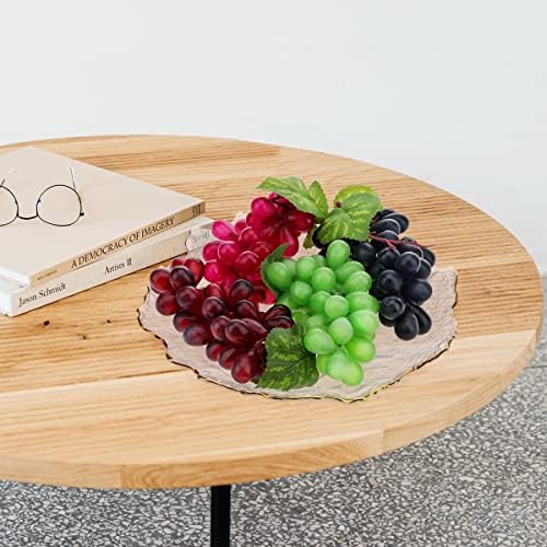 Artificial Grapes Plastic Decor Dark Red Bunches 4-Pack