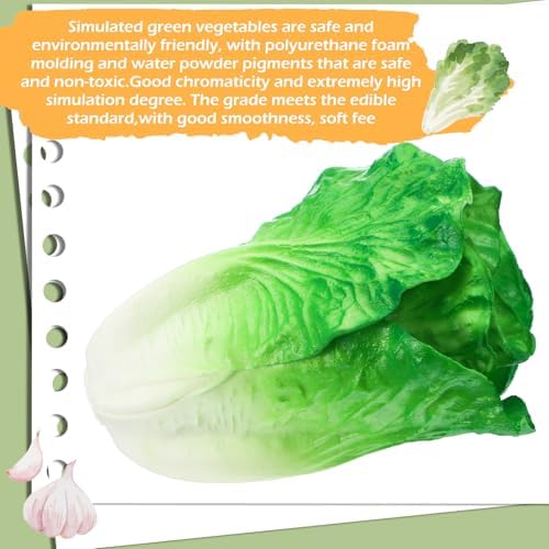 Zeyune 4 Pcs Artificial Lettuce for Home Kitchen Decor