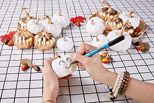 Artmag 16 Pcs Assorted Fall Artificial Pumpkins