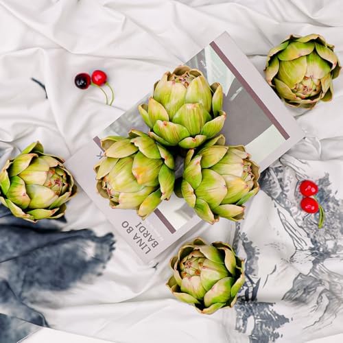 6-Pack Realistic Artificial Artichokes Decorations