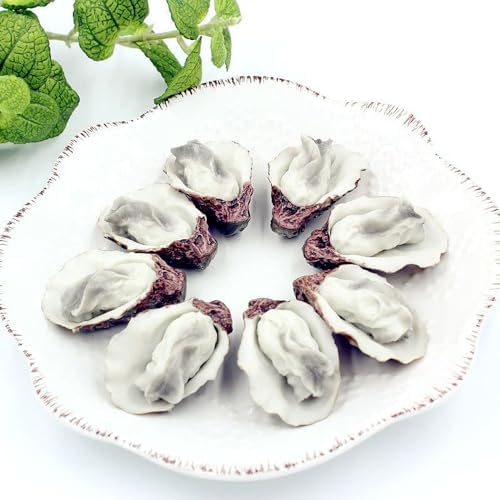 8Pcs Artificial Oysters Display Prop for Kitchen Decorations