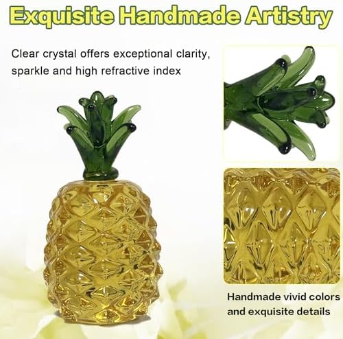 MEUNEAR Glass Pineapple Figurine Decorative Craft