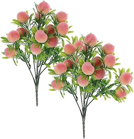 VOSAREA Artificial Peach Tree Branches Lifelike Decor