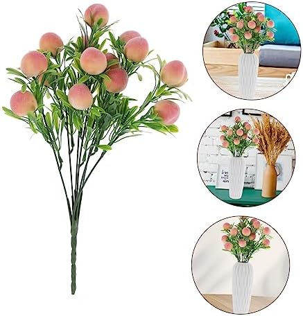 VOSAREA Artificial Peach Tree Branches Lifelike Decor
