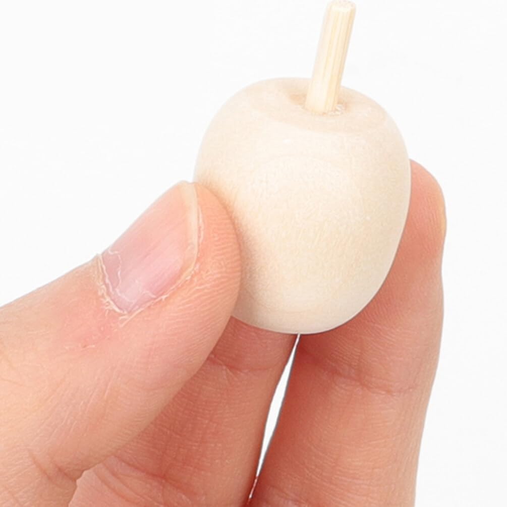 Sewroro 20pcs DIY Wooden Fruit Figurines for Creative Crafts