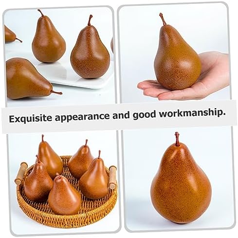 Cabilock 2Pcs Faux Pears Realistic Artificial Fruit Decor