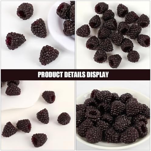 Alasum 18PCS Artificial Black Raspberry Models