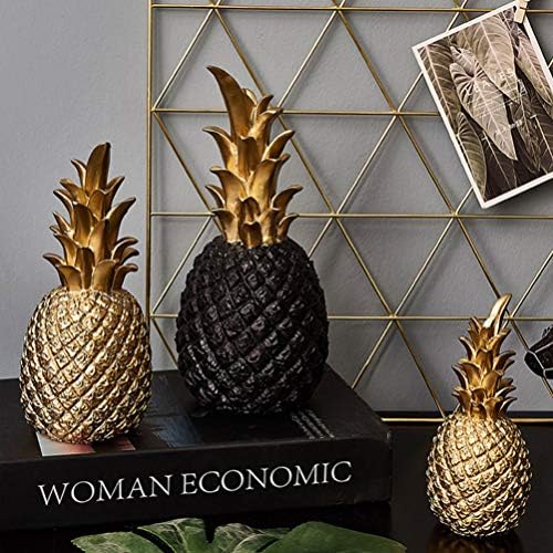 Hemoton Realistic Black Pineapple Artificial Fruit Resin Decoration