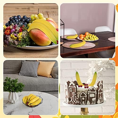 HUIANER Artificial Yellow Bananas 6PCS Decor Set