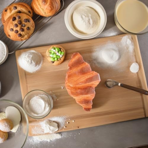 Realistic Artificial Croissant Rolls for Bakery Display and Photography Props