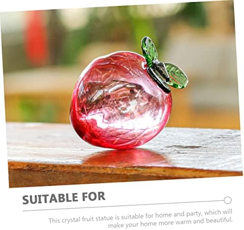 Crystal Peach Figurine Home Decor Artificial Fruit Statue