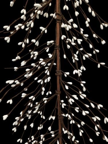 White Berries Garland 55 Ft for Home Decor