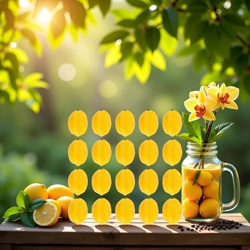 20Pcs Yellow Lemon Mini Fake Lemon Decorative Fruit