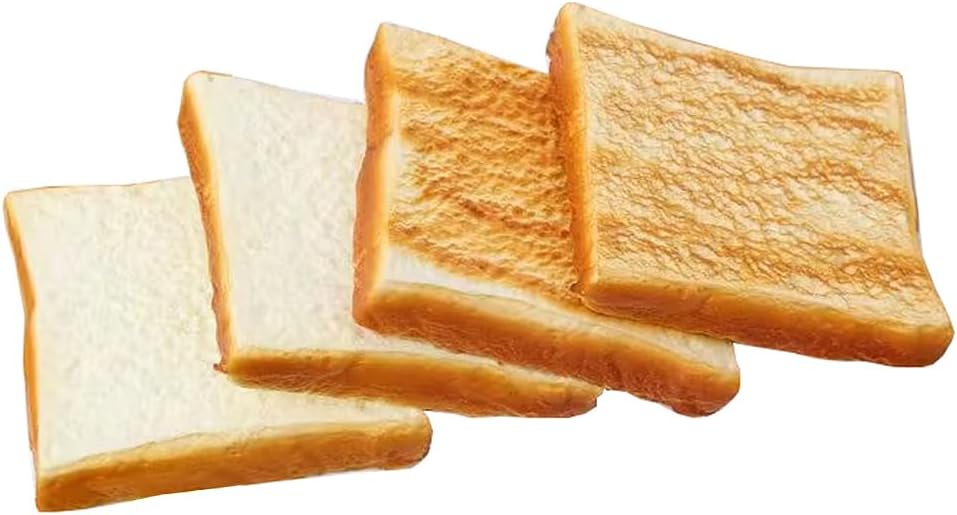 4Pcs Artificial Toast Slice Realistic Bread Decoration