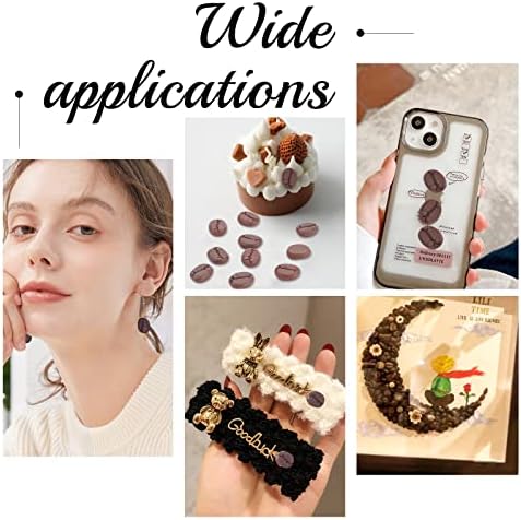 NBEADS 120 Pcs Resin Coffee Beans for DIY Crafts