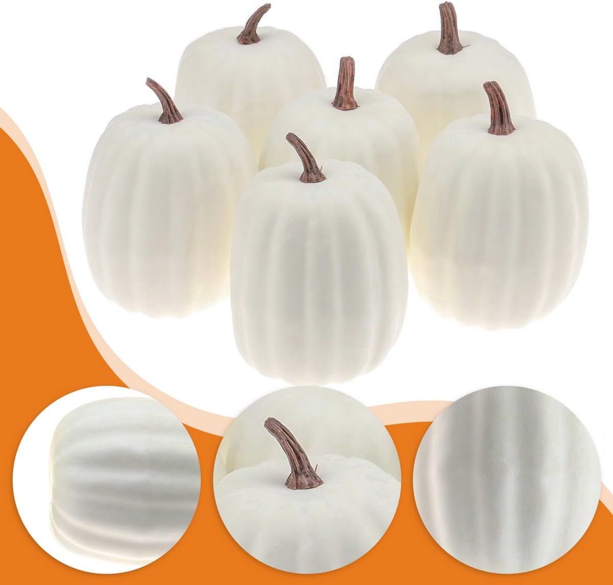 Woration High-Grade Artificial Pumpkin Set 6 Pcs