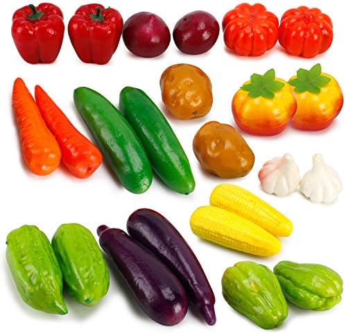 24 PCS Realistic Artificial Vegetables Decor Set