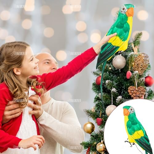 AUEAR 177 Inch Realistic Artificial Green Parrot Ornament