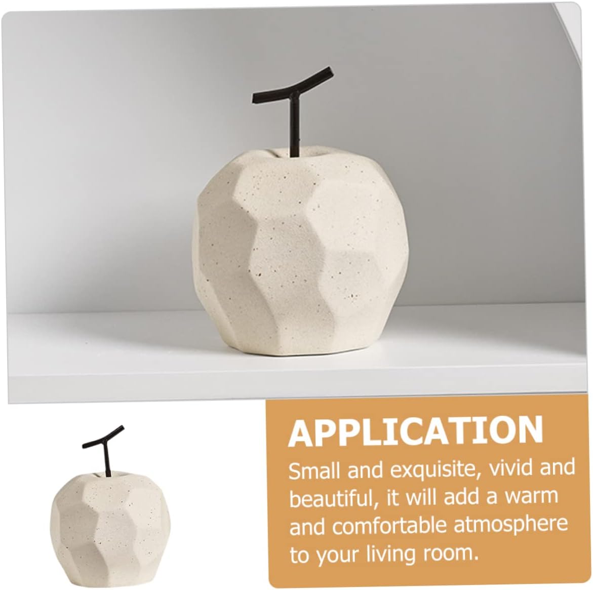 Geometric Apple Ceramic Desktop Decoration
