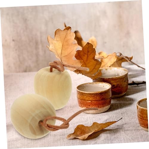 4pcs DIY Unpainted Wood Fruit Ornaments for Creative Crafts