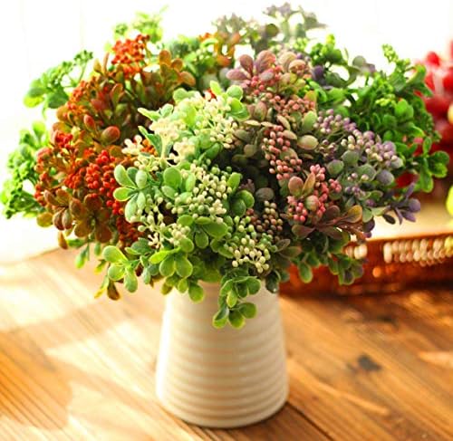 NUOBESTY 5pcs Lifelike Artificial Berries White Decor