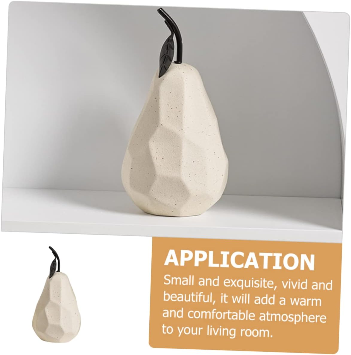 LIFKOME Ceramic Pear Sculpture for Home Decor