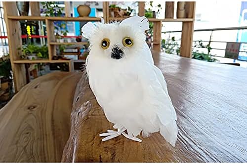 Realistic Artificial Feathered Owl for Home Decor