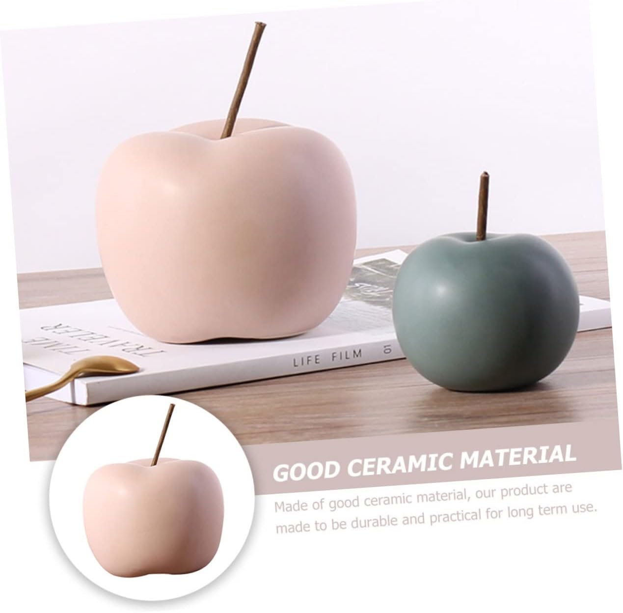 Ceramic Fruit Figurine for Home Desktop Decor