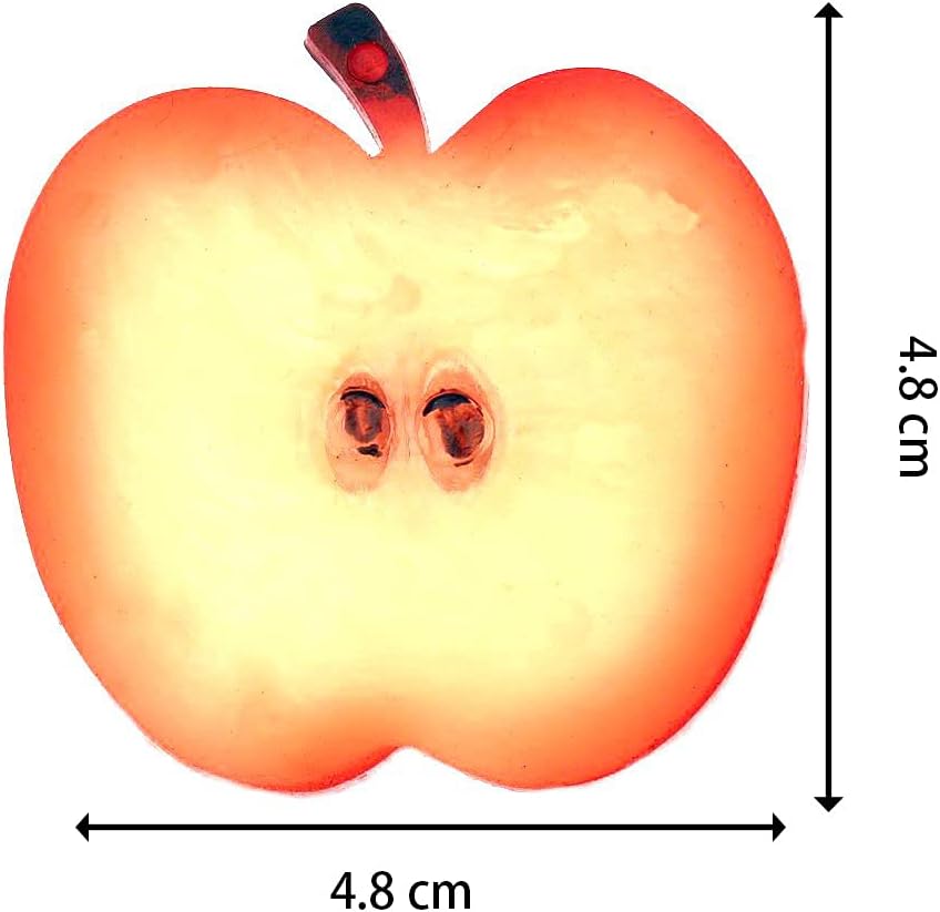 18PCS Artificial Apple Slices Realistic Lifelike Plastic Decoration