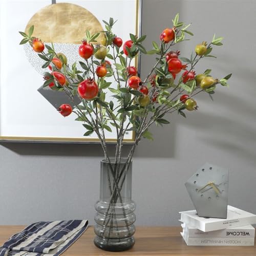 2 Pcs Artificial Fruits and Pomegranate Branches Bouquet