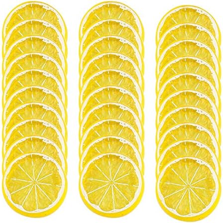 30Pcs Artificial Lemon Slices Wedding Decor Photography Props
