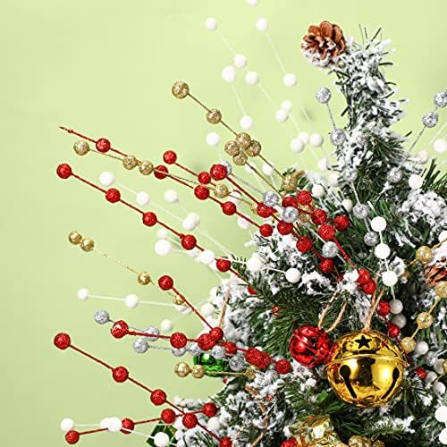 200 Pieces Artificial Christmas Berries - White 138 Inches