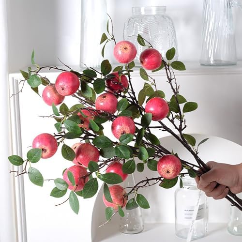 Lifelike Artificial Apple Branches for Home Decor
