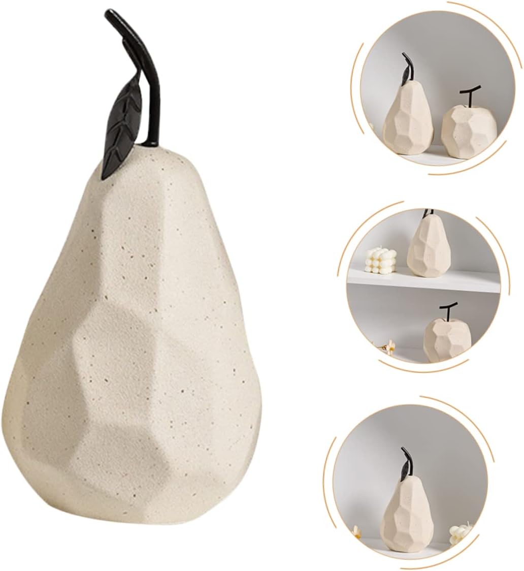 MAGICLULU Ceramic Pear Sculpture for Home Decor