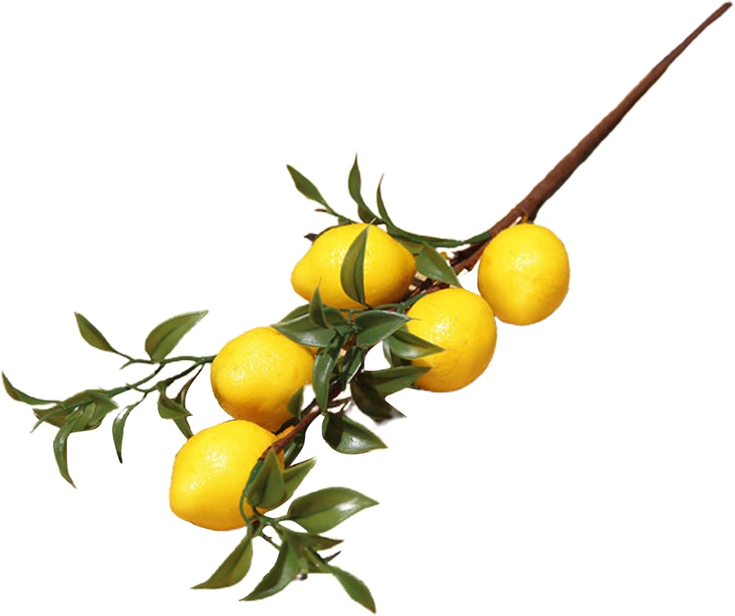 POTRUWE 6PCS Artificial Lemon Branches for Vase