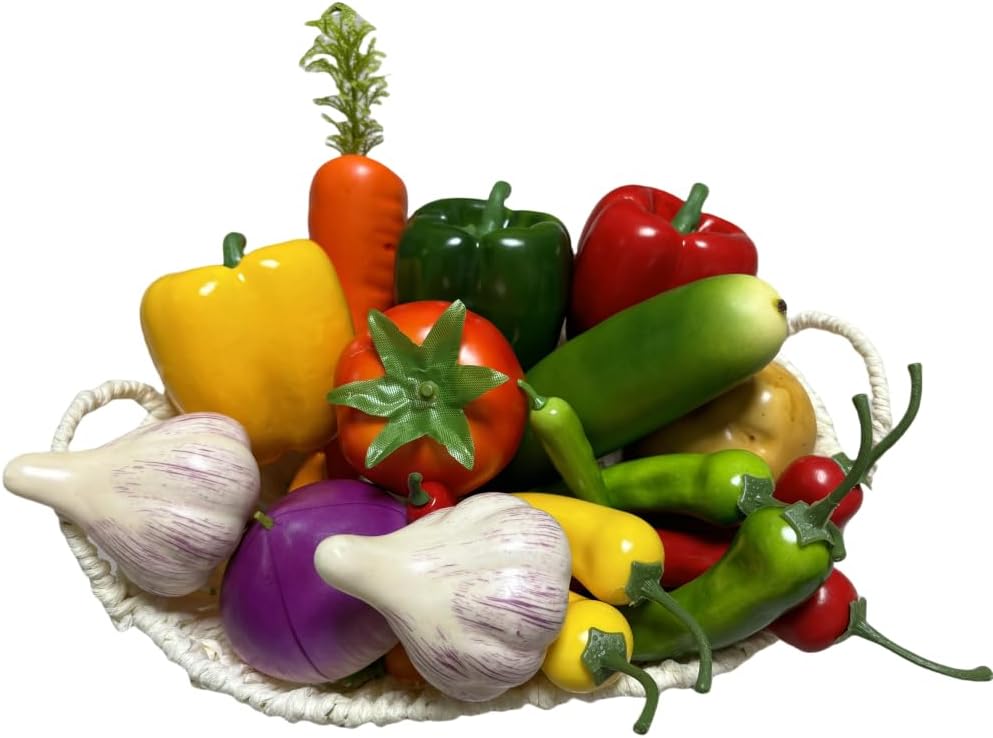 22pcs Realistic Artificial Vegetables for Home Kitchen Decor