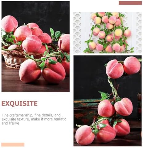 VOSAREA Artificial Peach Pendant 3pc Set