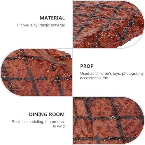 Artificial Fake Steak 2Pcs Realistic Simulation Food Model
