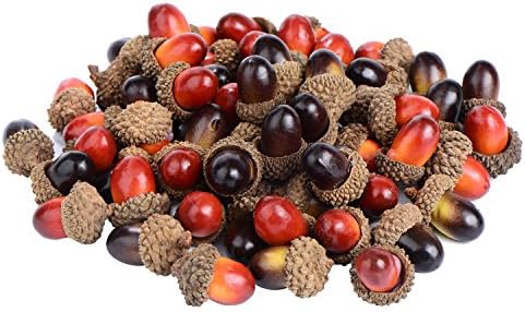 Sumind 70 Pcs Fake Acorn Ornaments Brown