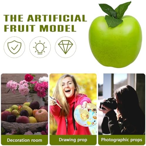 Folmywy Artificial Green Apple 74 Inch Lifelike Decoration