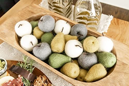 Mud Pie Felt Yellow Pear Decor