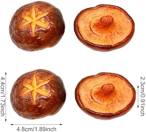 Honbay 4PCS Realistic Artificial Barbecue Mushroom Decorations